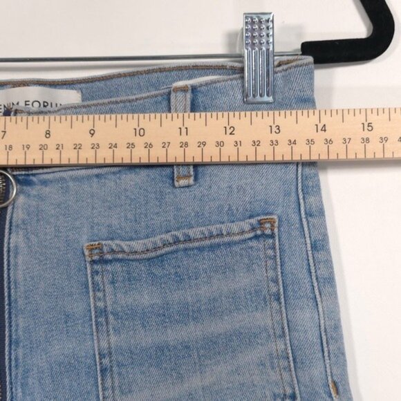 Aritzia DENIM FORUM THE JUST PEACHY STRAIGHT Jeans Size 28 ORGANIC COTTON - Picture 5 of 13